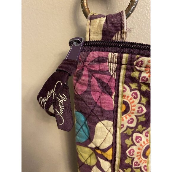 Vera Bradley Cross Over Purse Purple Paisley Quilted Hipster Purse Bag 10 X 11 - Picture 3 of 12